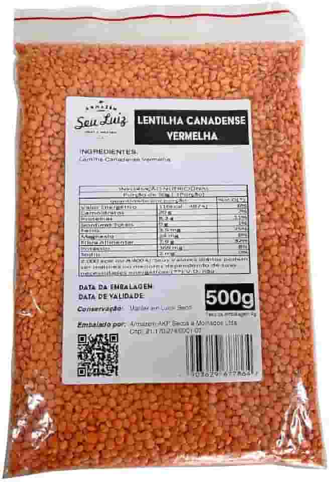 Lentilha Vermelha Canadense 500g | Armazém Seu Luiz