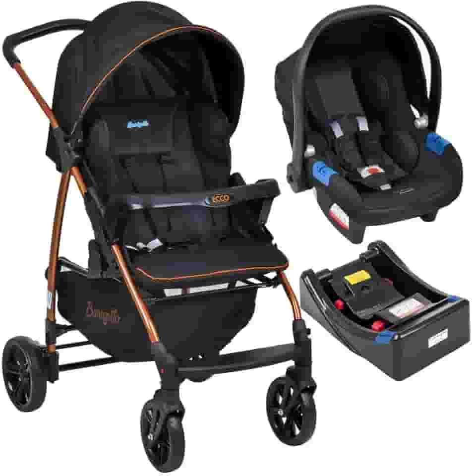 Carrinho de Bebe Bebe Conforto Base Burigotto Ecco Preto Bronze