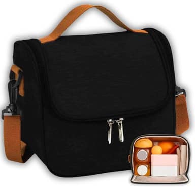 Bolsa Térmica Lancheira Com Alça Transversal Para Marmitas e Lanches - Porta Refeições Moderno e Compacto de Trabalho Passeios e Academia Fitness