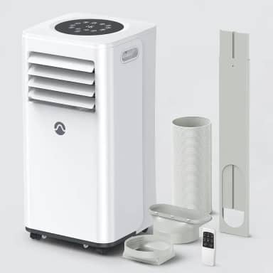 GINOST Ar-Condicionado Portátil, Condicionador De 10.000 Btu Para Ambientes Até 450 Pés Quadrados, Unidade 3 Em 1 Com Visor Digital, Controle Remoto, Kit Instalação Janela, Temporizador 24 Horas, Mo