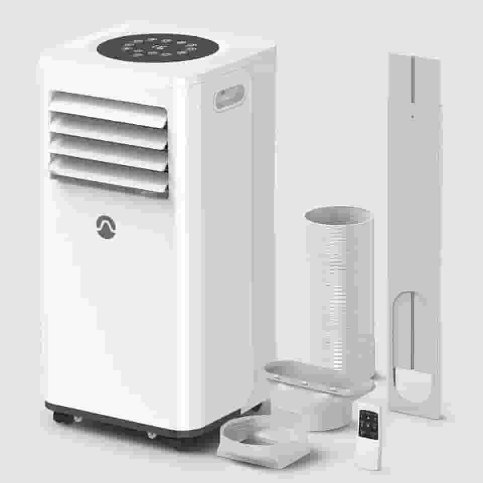 GINOST Ar-Condicionado Portátil, Condicionador De 10.000 Btu Para Ambientes Até 450 Pés Quadrados, Unidade 3 Em 1 Com Visor Digital, Controle Remoto, Kit Instalação Janela, Temporizador 24 Horas, Mo