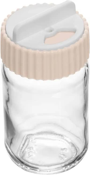 LYOR - Saleiro/Pimenteiro com Tampa Rotativa Siena 100ml Bege Vidro