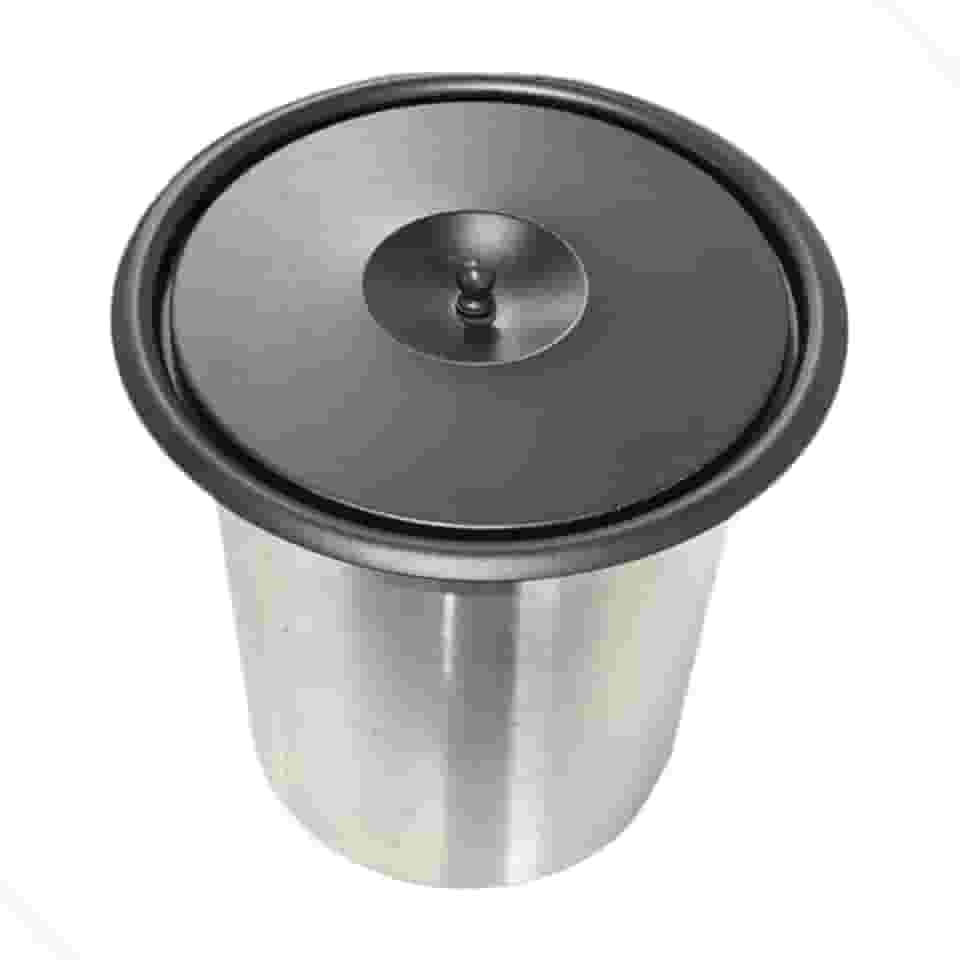 Lixeira de embutir Inox cozinha pia granito 3 litros gourmet luxo Preto