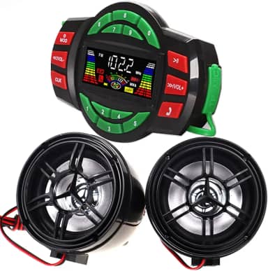 UTV ATV Amplificador Bluetooth Sistema de Som Alto-falantes Mãos-Livres FM Sistema de Áudio USB Alto-falantes Estéreo 3 Polegadas 12V Motocicleta Áudio Impermeável Rádio FM Alto-falante