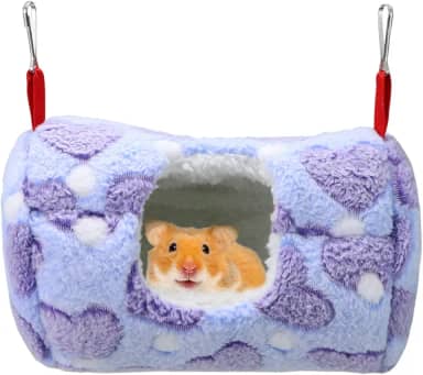 Litewoo Bolsa De Dormir Sugar Glider Para Pequenos Animais, Rede, Cama Suspensa, Ninho Algodão Quente Rato, Hamster, Gerbilo, Chinchila, Esquilo, Porquinho-Da-Índia (Azul Médio)