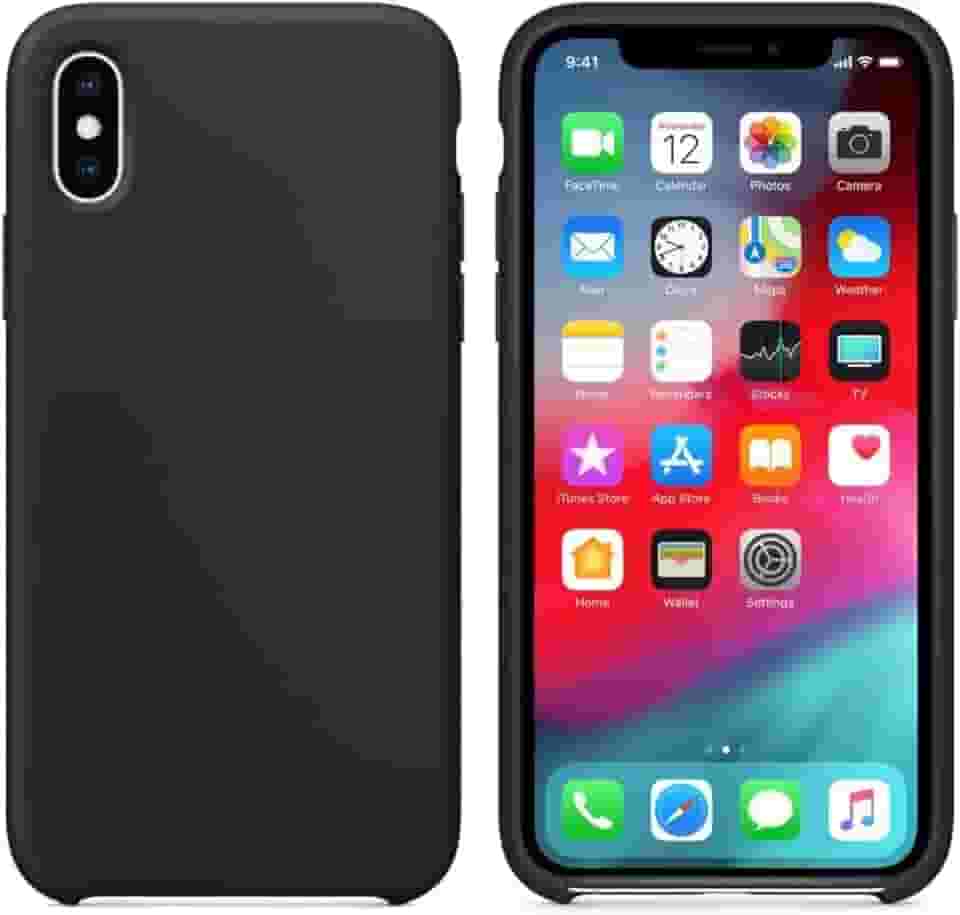 Capinha PRETA Compatível Com IPhone De TODAS AS LINHAS Escolha Seu modelo, Flexivel, Tecnologia anti impacto, Encaixe Preciso, Lavável, Aveludada com design PREMIUM (X-XS)