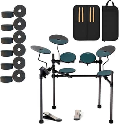 Bateria Eletrônica Dtech Pulse Completa Em Eva Preto