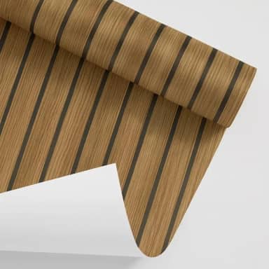 Papel de Parede Autocolante 3D de Madeira Ripada, 45cm x 5m, Rolo