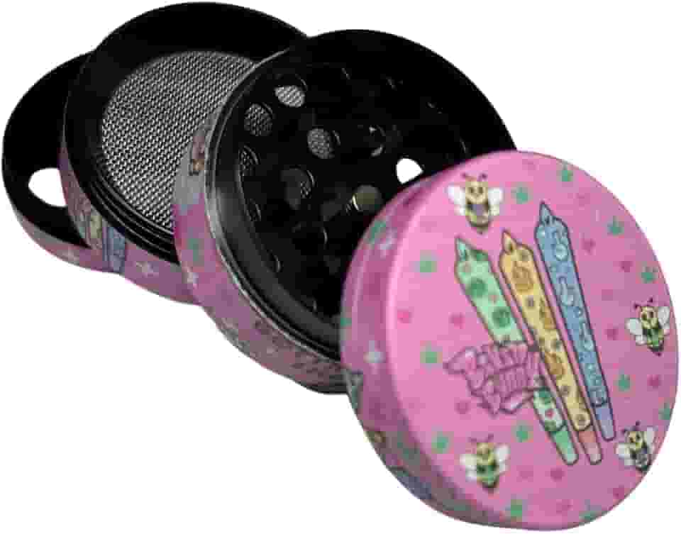 Cloud Super Fofo Triturador de Metal Rosa com 4 Partes, Dichavador Premium para Ervas