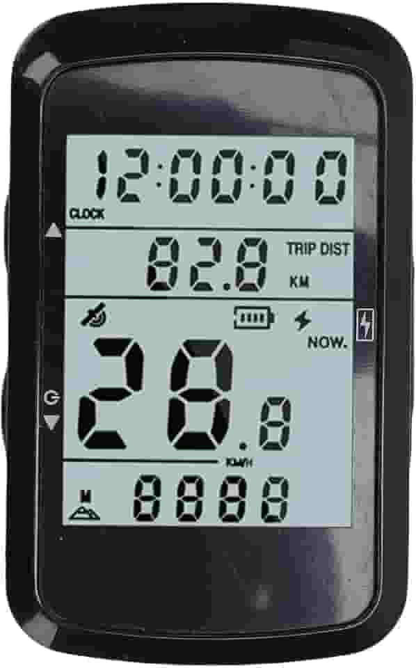 Computador de Bicicleta GPS Sem Fio, Odômetro de Bicicleta Com Luz de Fundo Manual, Velocímetro e Rastreador de Ciclismo Com Tela de 2,4", Bateria de 1200mAh