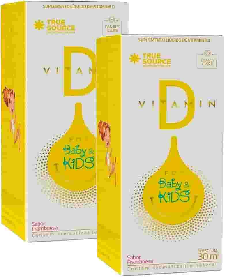 Kit 2x Liquid Vitamin D For Baby & Kids 30ml Sabor Framboesa - True Source