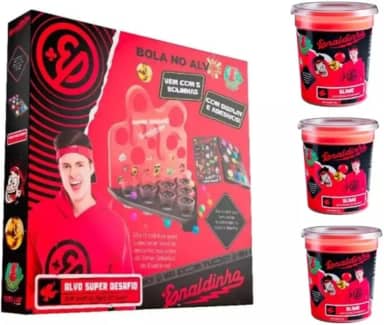 Lojas Q2 Enaldinho Kit Jogo Bola No Alvo Com 3 Slimes Gelástica Vermelha