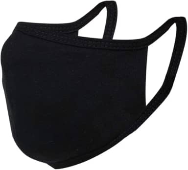 R.Two Máscara De Tecido Ninja Preta 2 Camadas Com Clip Nasal 1 Unidade