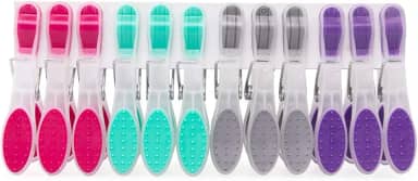 EsfreBom - Prendedor Plástico Emborrachado, Embalagem com 12 Unidades, Multicor, Bettanin