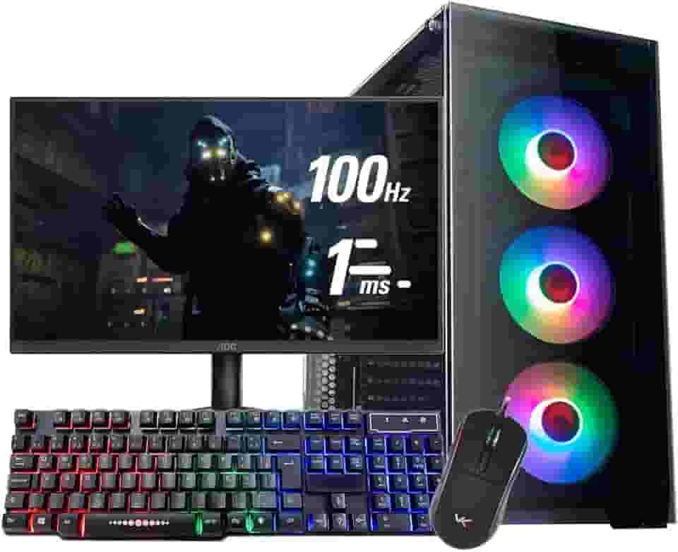 Pc Gamer Ryzen 5 5600gt 16Gb Ram Nvme 500gb Monitor 21,5 100Hz Teclado e Mouse Gamer