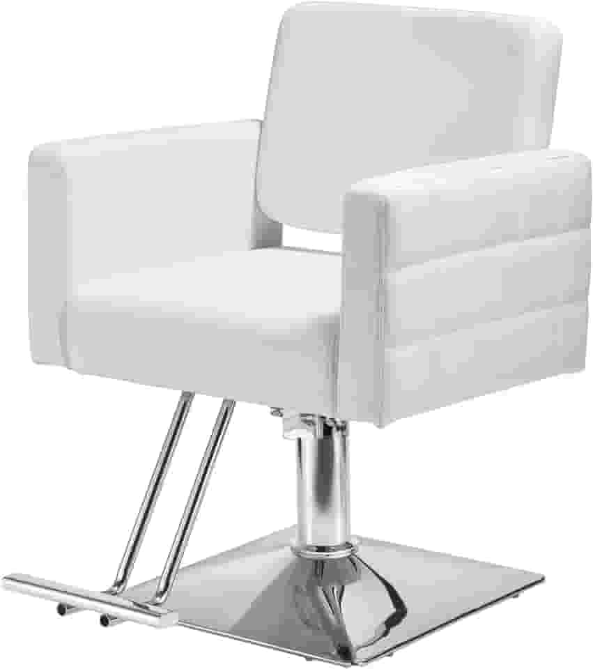 Cadeira de barbeiro para barbearia – Peso de carga 150 kg, bomba hidráulica resistente com altura ajustável, rotação de 360° com apoio para os pés, couro macio com apoio de braço, spa de salão