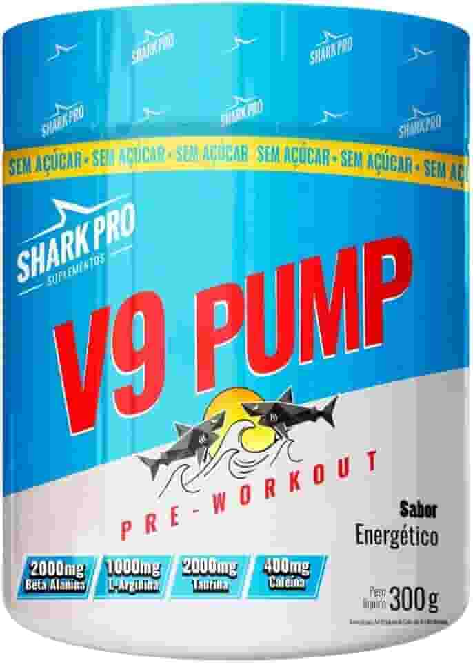 Pré-Treino V9 Pump Pote 300g Shark Pro Energético