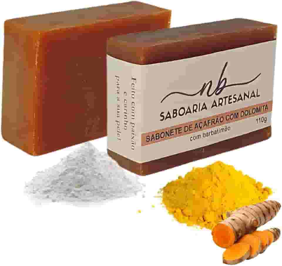 Sabonete de Açafrão com Dolomita Combate Acnes Clareia e Reduz Pelos