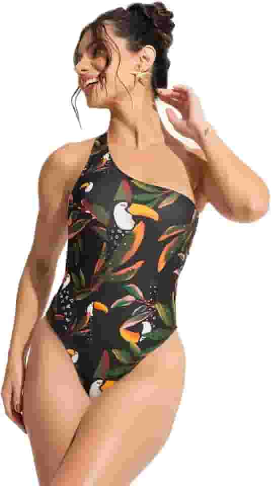 Maiô Feminino Ombro Só Decote Cavado Assimétrico