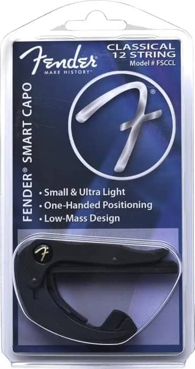 Braçadeira Capotraste Smart Capo 12 Cordas Classical Preta Fender