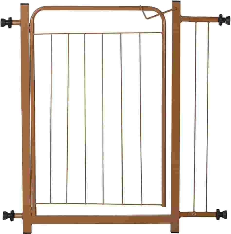 Portão Cachorro Pet Cercado Segurança para Cães e Bebês Largo 69 a 84cm com Extensor 10cm Cor Marrom Romero