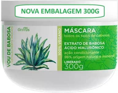 Máscara Hidratação Brilho Griffus Vou De Babosa 300g Vegano