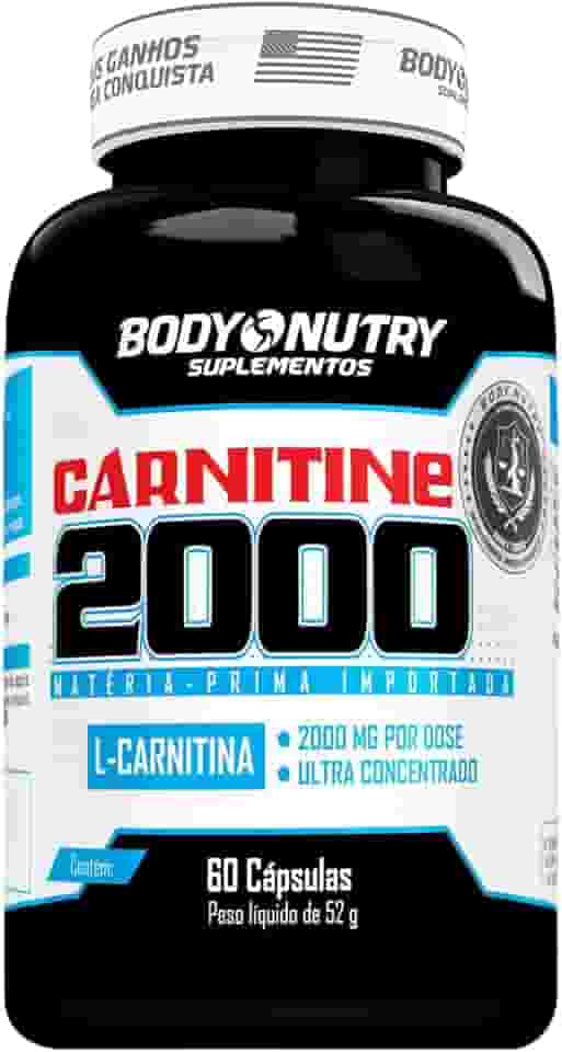 L-Carnitina 2000mg Por Dose Ultra Concentrado Puro Pote 60 Cápsulas L-Tartarato Matéria Prima Importada Suplemento Carnitine em Cáps Original - Body Nutry