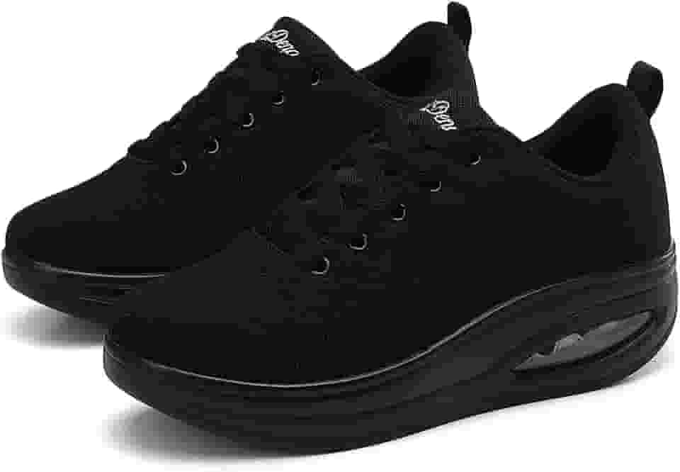 Tênis de caminhada feminino com almofada de ar para enfermeira, antiderrapante, para trabalho, corrida, plataforma, confortável, leve o dia todo