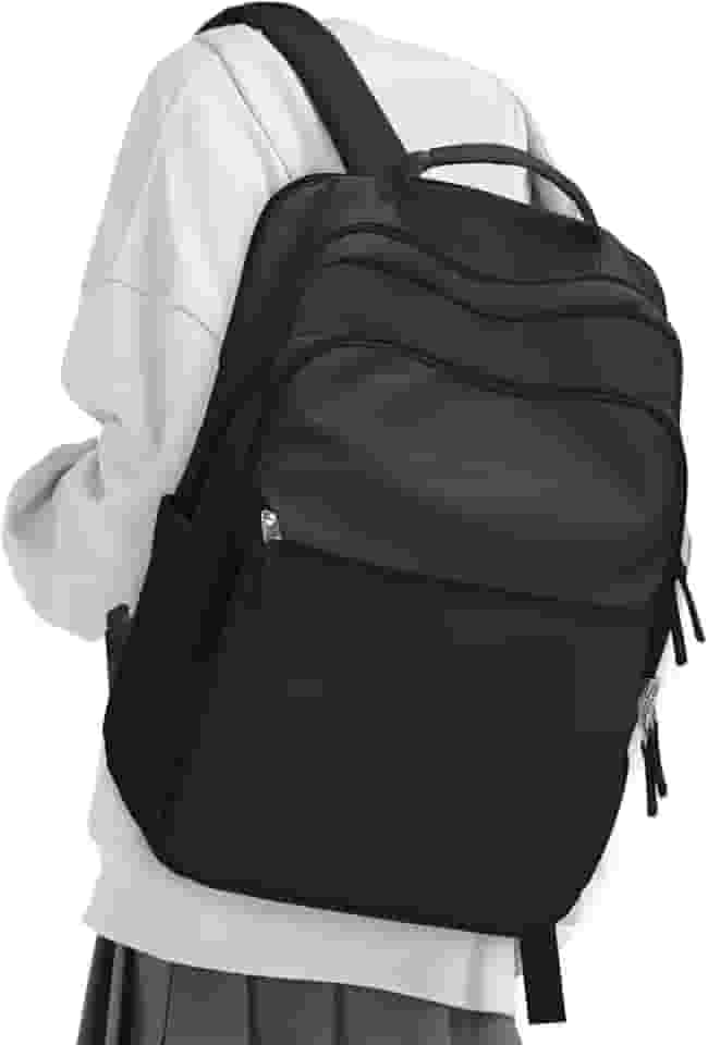 Mochila feminina para faculdade, impermeável, estética, casual, mochila para o dia