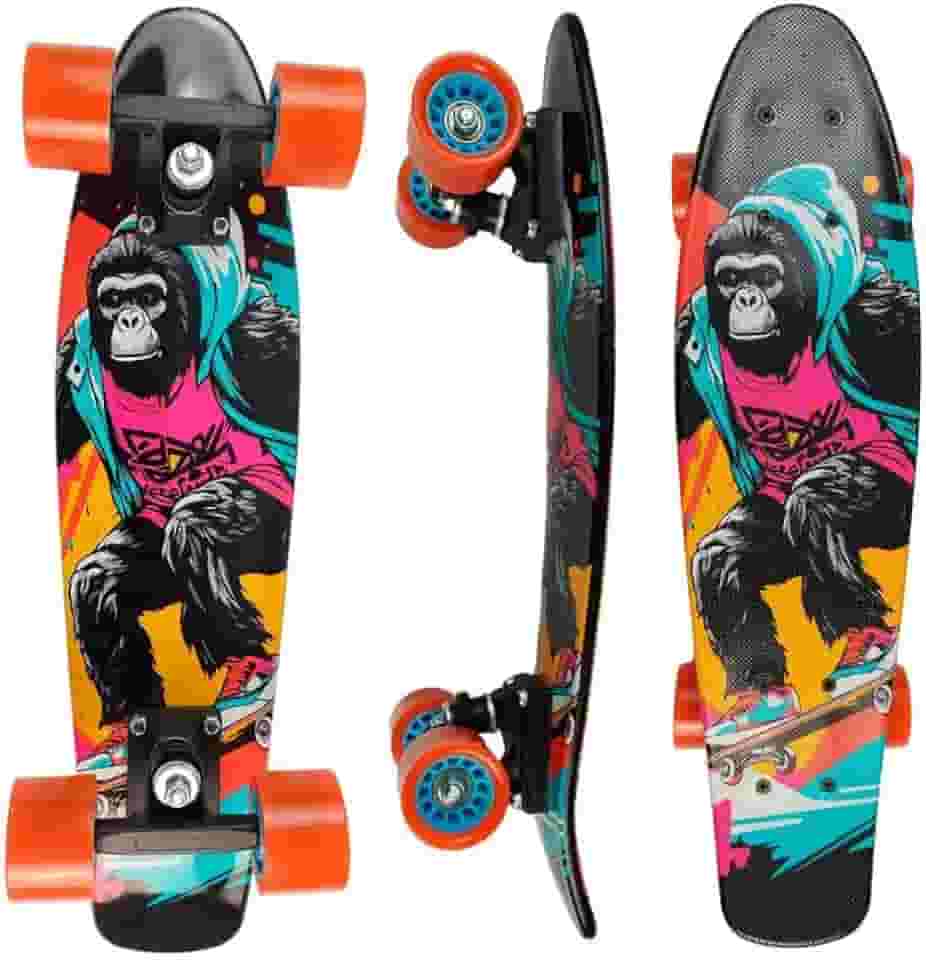 Skate Mini Cruiser Estampa Both Sides DM Radical - Macaco