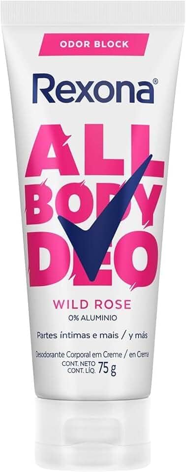 Rexona All Body, Desodorante Corporal em Creme, Para o Corpo Todo, Wild Rose 75g