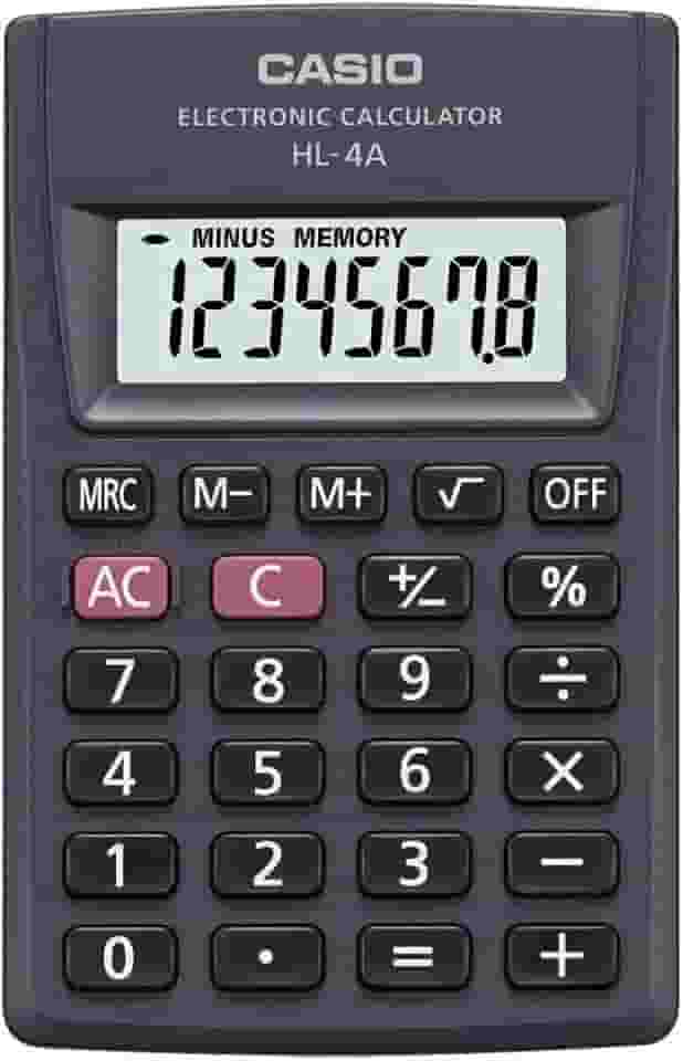 Calculadora de Bolso HL-4A 8 Dígitos Preta Casio