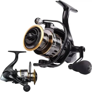 MOLINETE DE PESCA PESADA ALTO MAR HE 7000-14 ROLAMENTOS - DRAG:16KG - CARRETEL E MANIVELA EM ALUMINIO PEIXE GRANDE