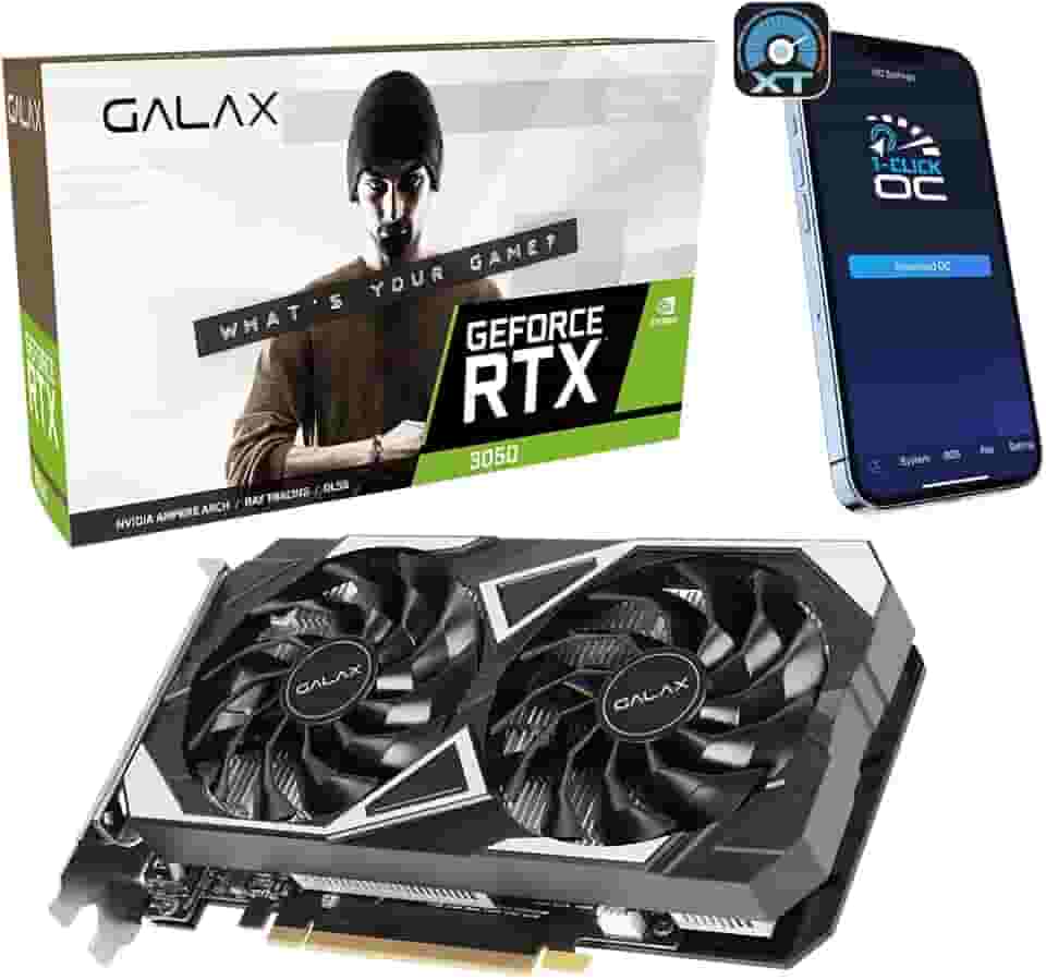 Placa de Vídeo Galax NVIDIA GeForce RTX 3050 EX, 6GB, GDDR6, DLSS, Ray Tracing