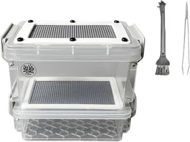 Whtkoph Alimentador de Baratas, Recipiente de Incubação, Gaiola de Alimentação Transparente, Caixa de Criação para Supervermes E Baratas, Malha 1.4 Mm