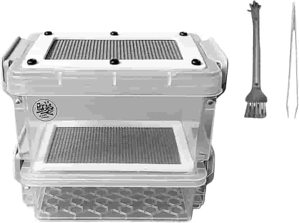 Whtkoph Alimentador de Baratas, Recipiente de Incubação, Gaiola de Alimentação Transparente, Caixa de Criação para Supervermes E Baratas, Malha 1.4 Mm