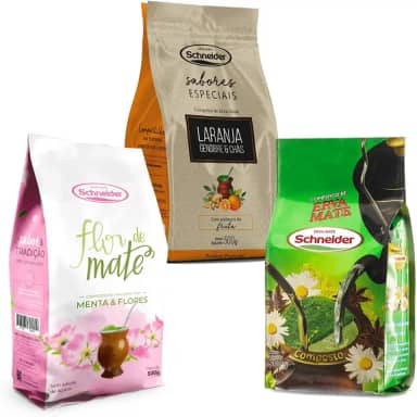 Kit Composto Para Chimarrão Erva Mate Schneider Laranja Flor