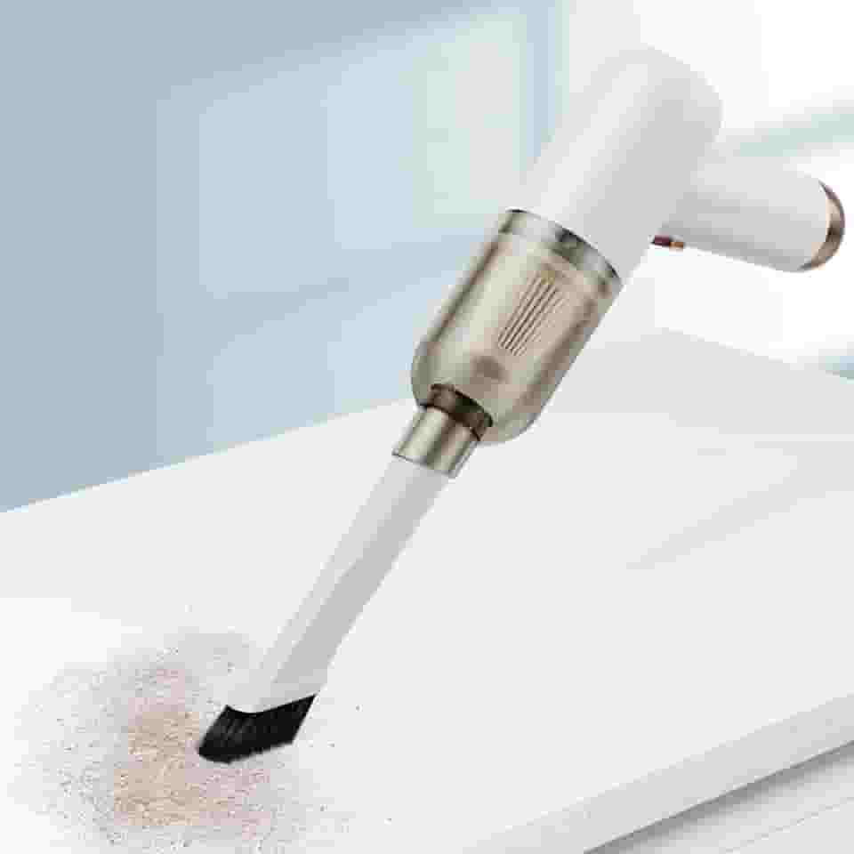 Mini aspirador de pó portátil para carro com sucção potente, vassoura sem fio de alta potência, antipoeira, leve, fácil de segurar, espanador de ar elétrico silencioso, pequeno aspirador para casa,