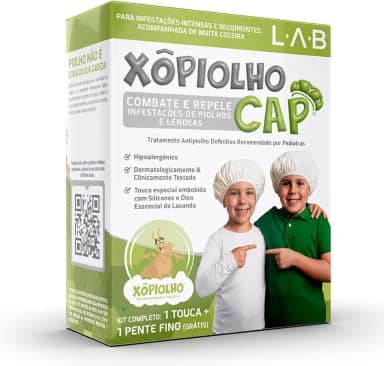 XÔ PIOLHO CAP LOÇÃO + PENTE REMOVEDOR