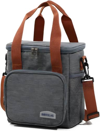 Bolsa Térmica Marmita, com Alça Ajustável, Isolamento, Design Moderno, para Trabalho, Academia e Viagem (Cinza)