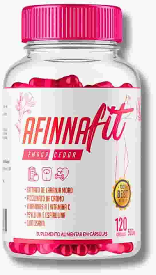 AfinnaFit Premium - Psyllium, Morosil Laranja Moro, Picolinato de Cromo, Spirulina, Quitosana e Vitaminas A & C - 120 Cápsulas 500mg