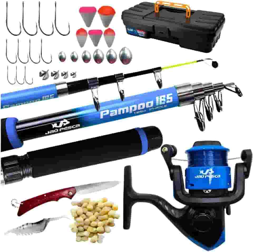 Kit de Pesca com Vara, Molinete e Acessórios Jau Pesca