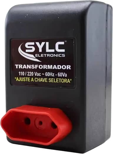 Transformador Conversor de Voltagem 45W Bivolt Manual 110V 220V para Eletrônicos, Portátil com Proteção Contra Curto e Sobrecarga, Ideal para Equipamentos Eletrônicos