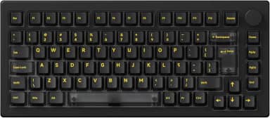 Teclado mecânico Akko ABNT2 5075 Clear Black com switch V3 Cream Black