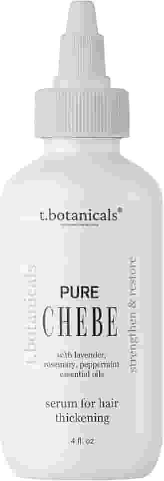 t.botanicals Óleo de Chebe puro para crescimento do cabelo, sérum de cabelo chebe com óleos essenciais de lavanda, alecrim, hortelã-pimenta, fórmula concentrada de crescimento capilar (113 g)