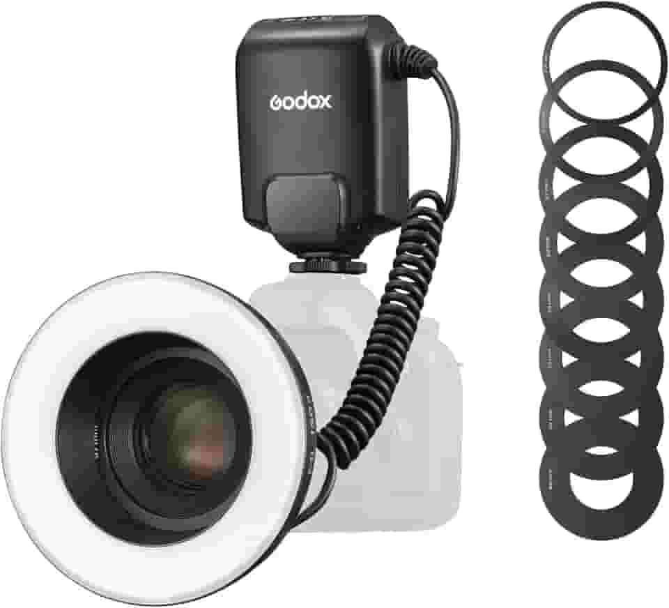 Godox ML150II Anel Macro Flash na Câmera Anel Flash Luz GN12 CCT 5800K ± 200K para Fuji, para Canon, para Nikon, para Sony, para Câmera Olympus