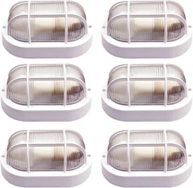 Kit 6 Arandelas Tartaruga Luminária Externa E27 (branco)