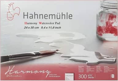 Aquarela Harmony 300 g/m², textura fina, 24x30cm, 12 fls