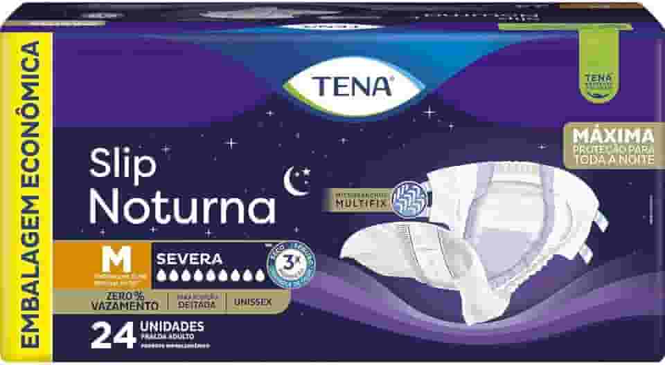 Tena Slip Noturna, Fralda Geriátrica para Incontinência Urinária, M - Embalagem econômica, 24 unidades