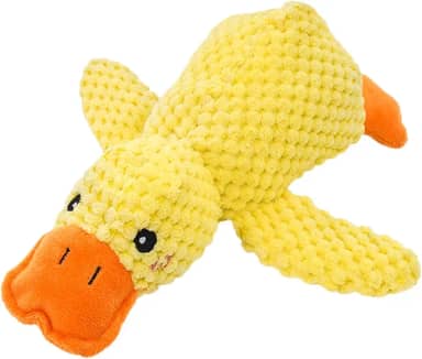 Lencyh Brinquedo de Pato Estridente para Cães - Interativo, Calmante e Bonito | Brinquedo de Pelúcia com Som para Mastigar - 2024